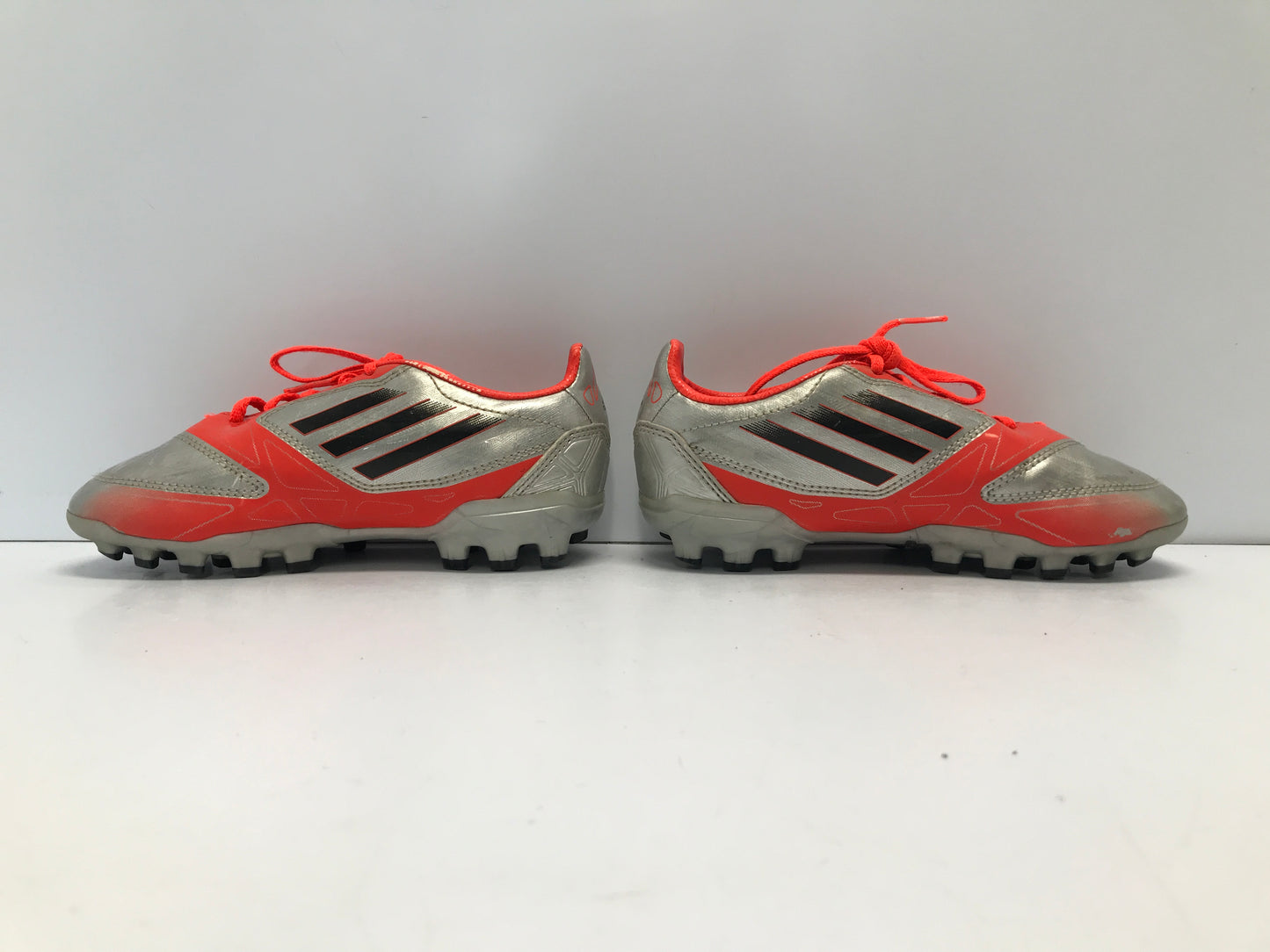 Soccer Shoes Cleats Child Size 13 Adidas Sliver Tangerine