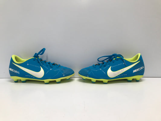 Soccer Shoes Cleats Child Size 3 Nike Mercurial Blue Lemon