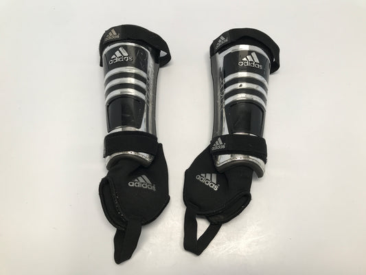 Soccer Shin Pads Child Size 10-12 Adidas Black Grey