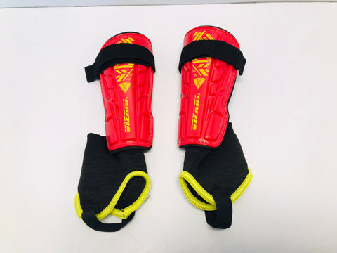 Soccer Shin Pads Child Size 4-7 Red Yellow Black