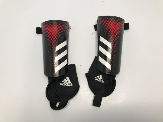 Soccer Shin Pads Child Size 5-8 Adidas Black White Red