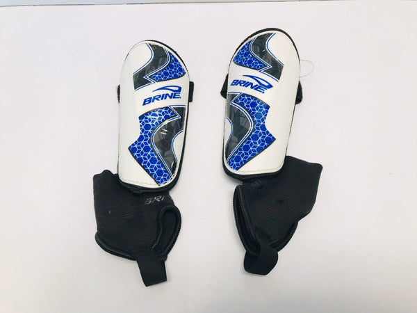 Soccer Shin Pads Child Size 6-8 Brine White Blue