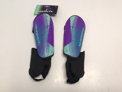 phantom red cleats Soccer Shin Pads Child Size Junior 8-12 Matrix Purple Blue NEW