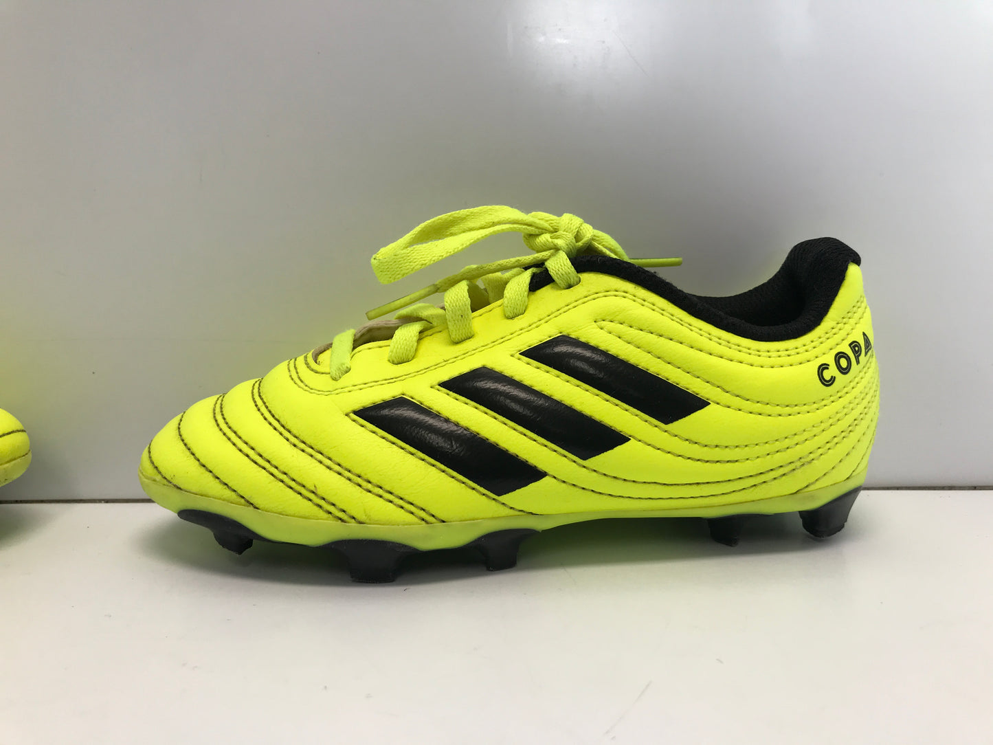 Soccer Shoes Child Size 12.5 Adidas Copa Black Lime Like New