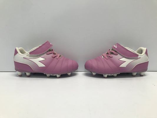 Soccer Shoes Cleats Child Size 11 Diadora Pink White Like New