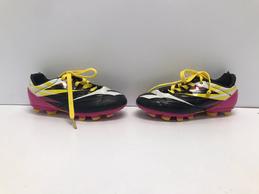Soccer Shoes Cleats Child Size 11 Diadora Pink White Yellow