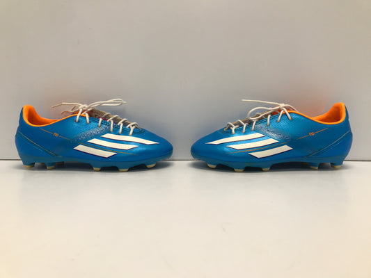 Soccer Shoes Cleats Child Size 12 Adidas Blue Tangerine Excellent