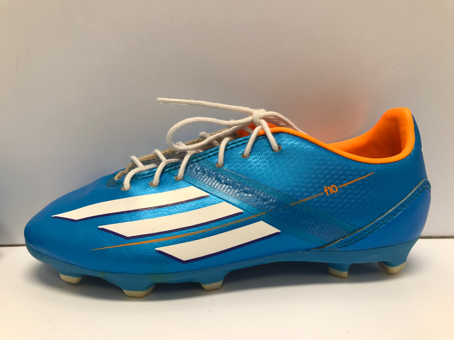 Soccer Shoes Cleats Child Size 12 Adidas Blue Tangerine Excellent