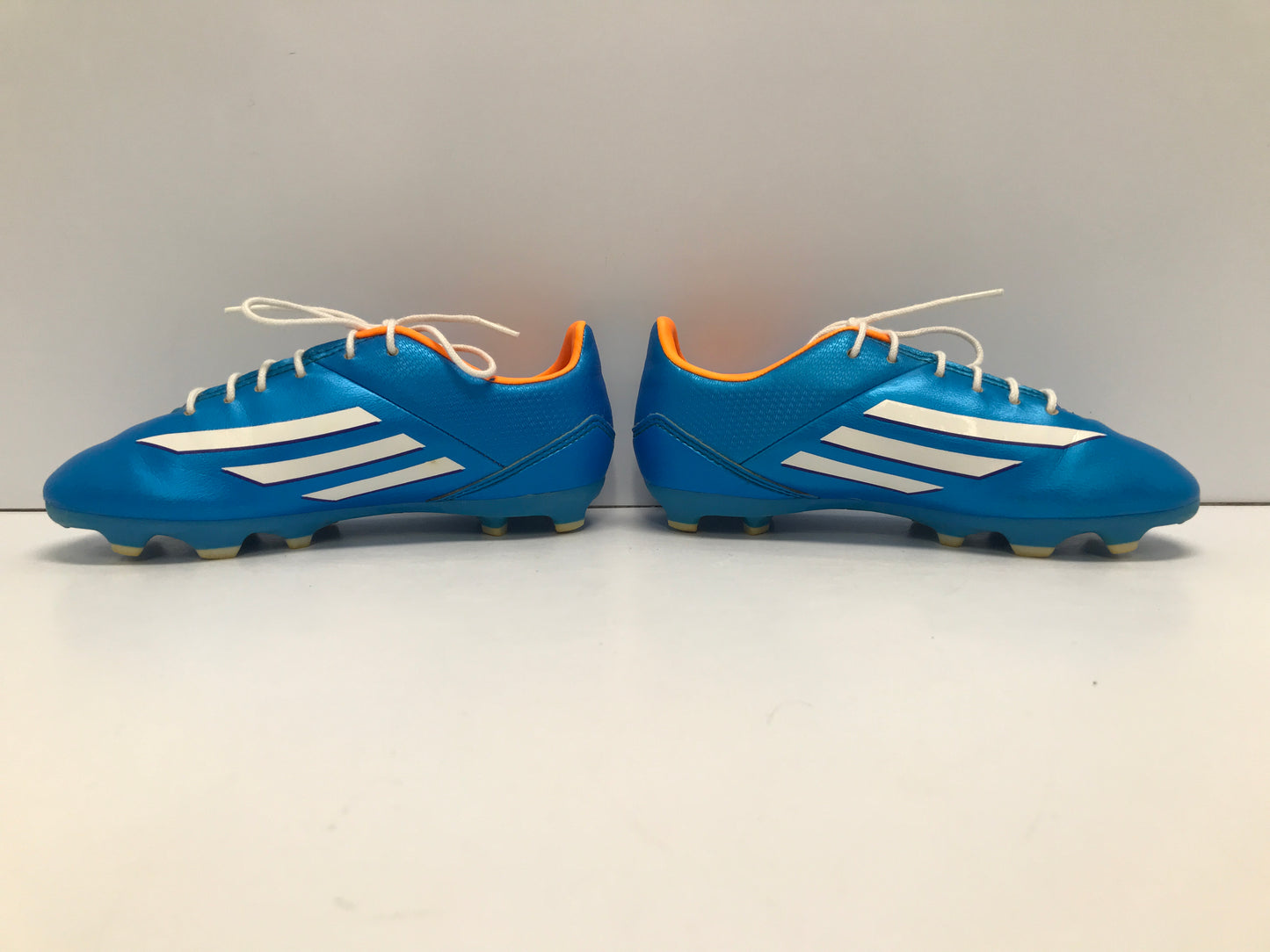 Soccer Shoes Cleats Child Size 12 Adidas Blue Tangerine Excellent