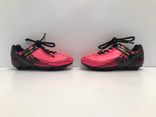 Soccer Shoes Cleats Child Size 12 Athletic Pink and  Black Excellent