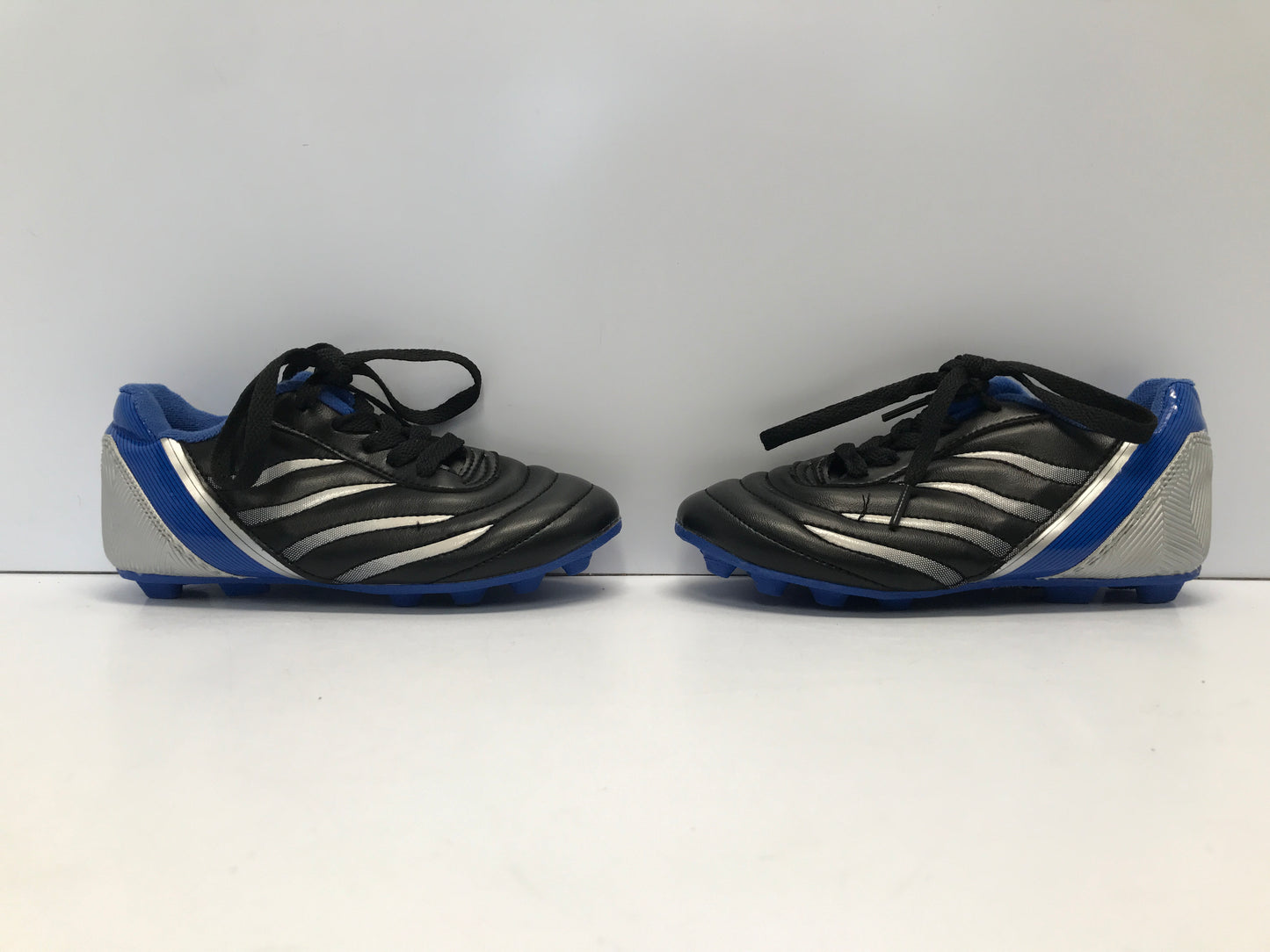 Soccer Shoes Cleats Child Size 12 Blue Black Grey Excellent