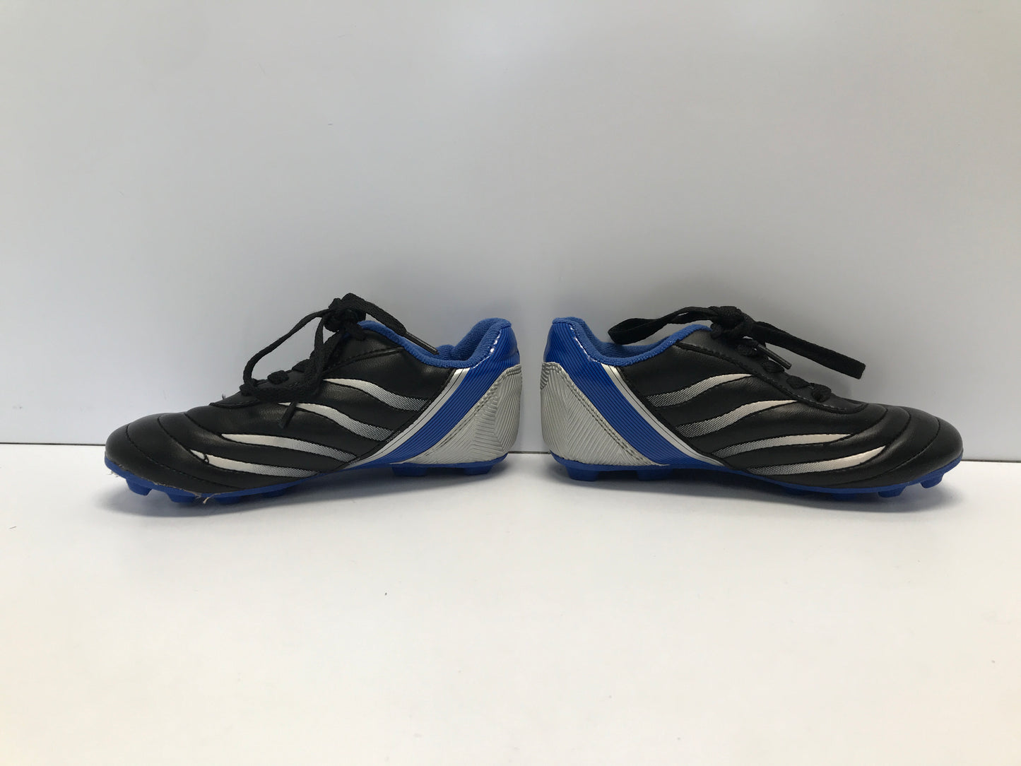 Soccer Shoes Cleats Child Size 12 Blue Black Grey Excellent