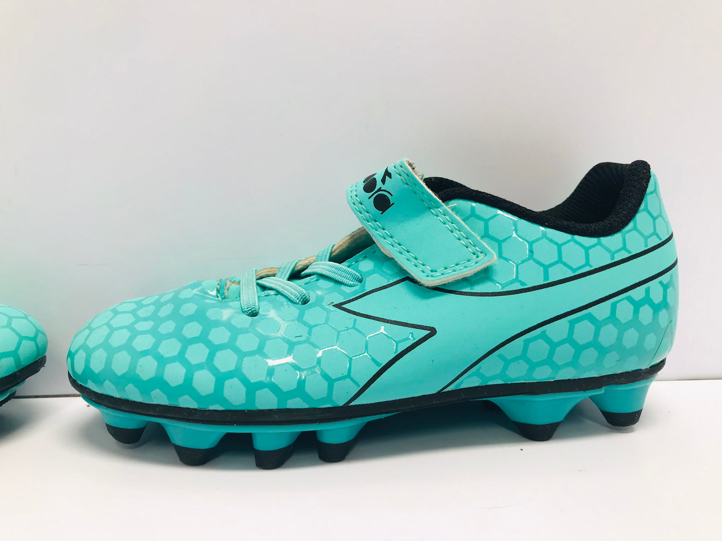 Soccer Shoes Cleats Child Size 12 Diador Black Teal Excellent