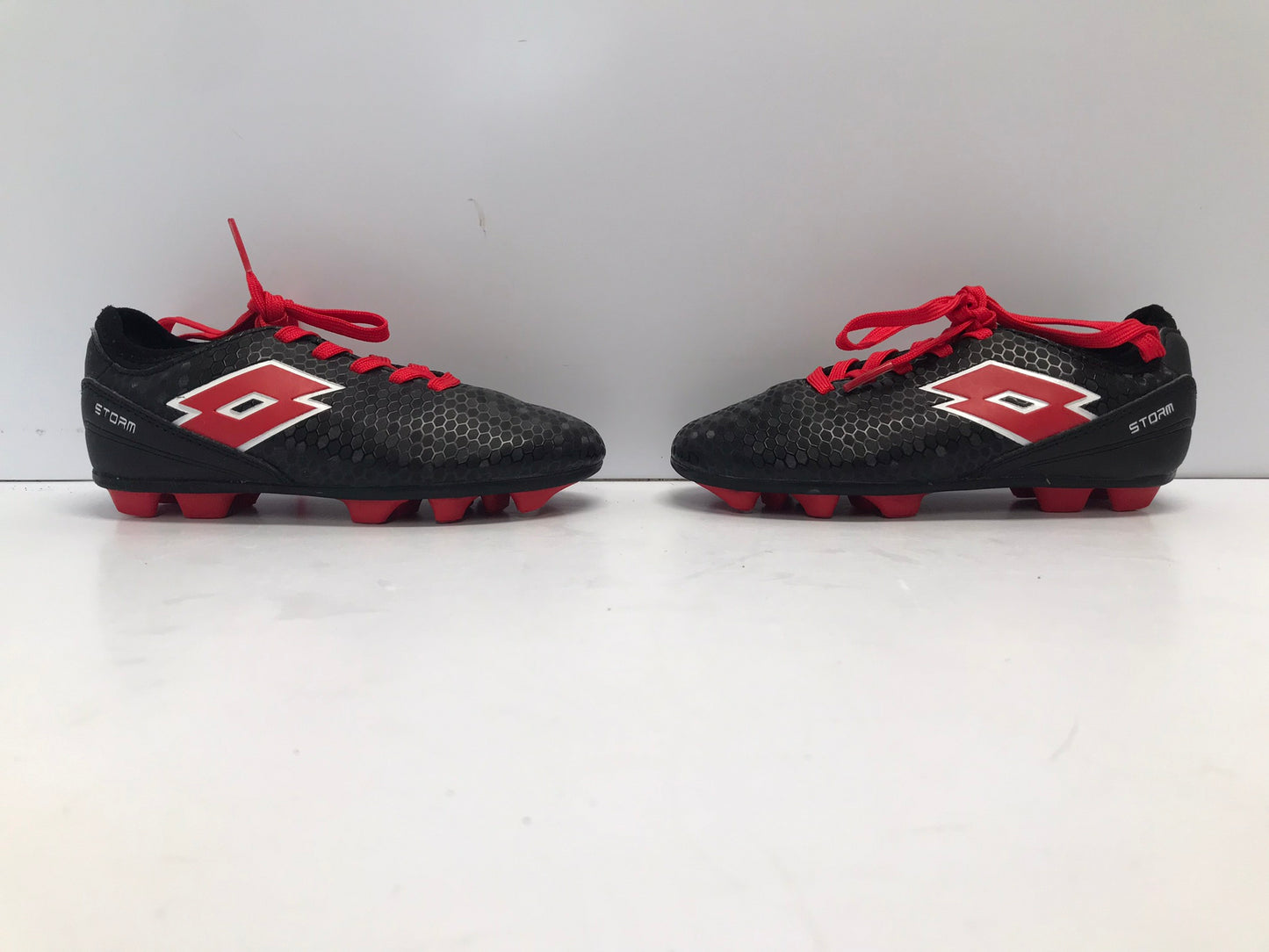 Soccer Shoes Cleats Child Size 12 Lotto Black Red Like New