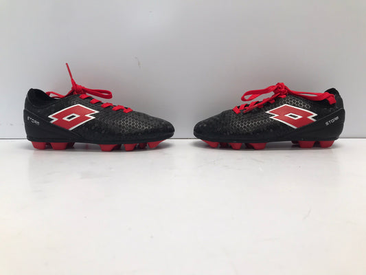 Soccer Shoes Cleats Child Size 12 Lotto Black Red Like New