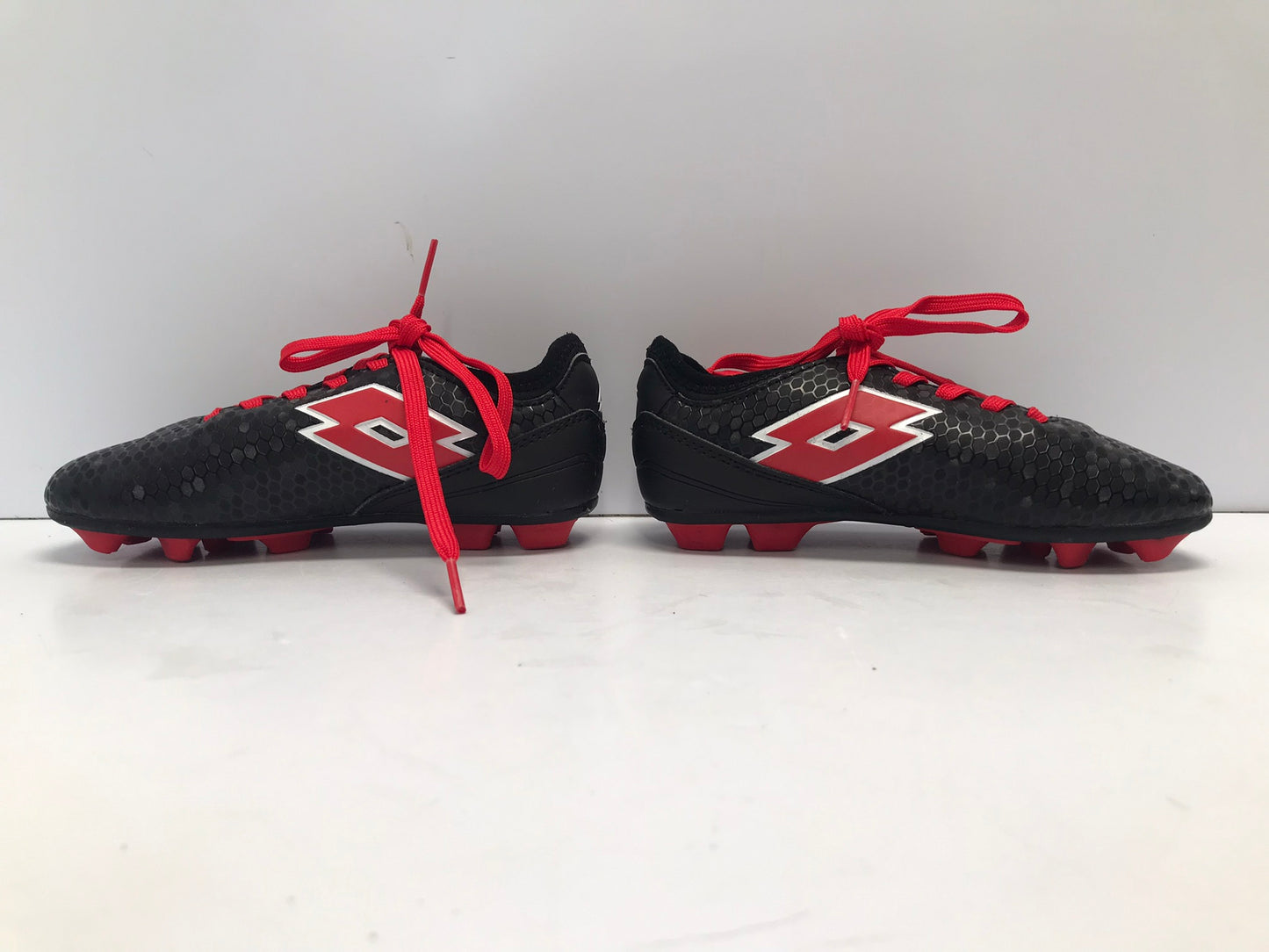 Soccer Shoes Cleats Child Size 12 Lotto Black Red Like New