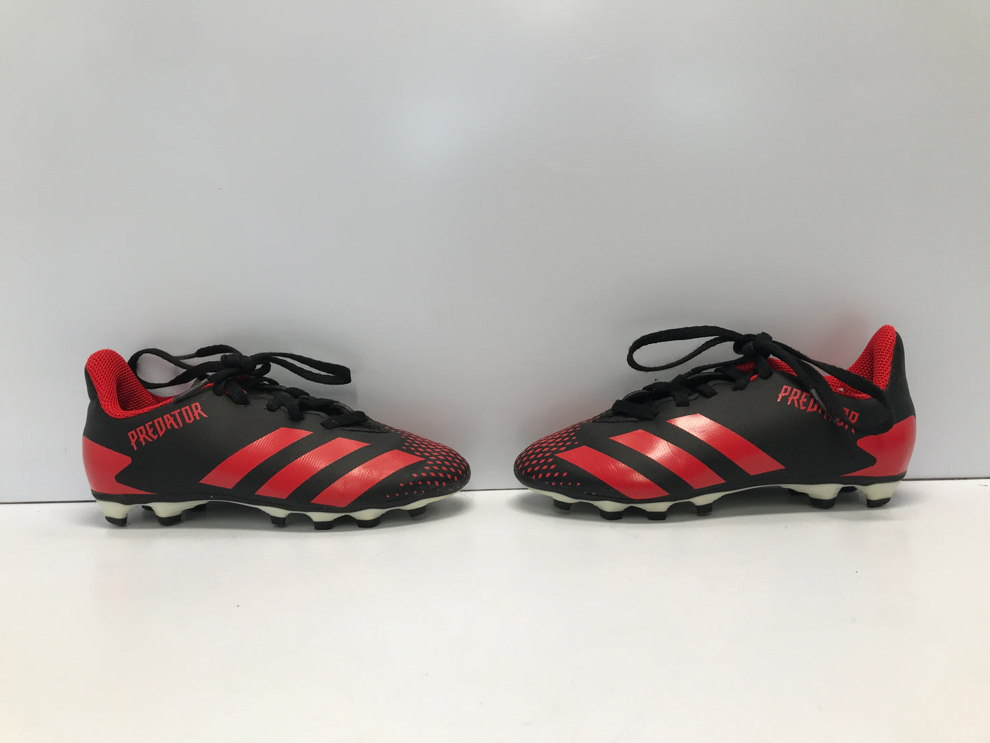 Soccer Shoes Cleats Child Size 13 Adidas Predator Black Red Grey Like New