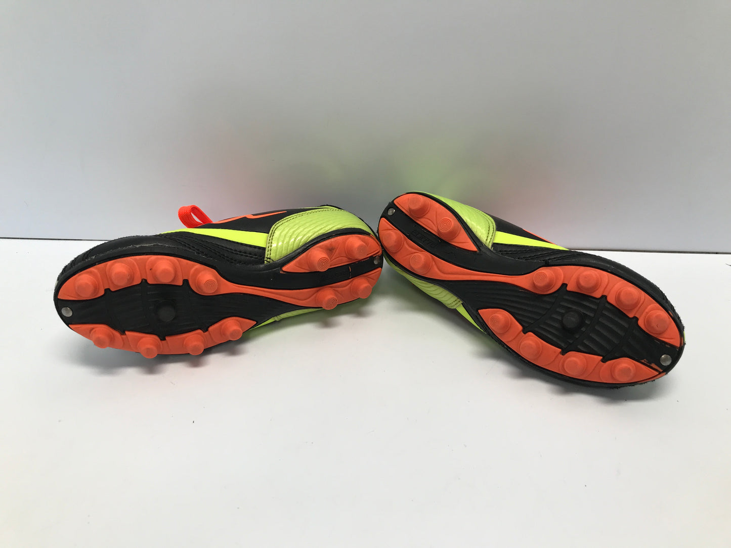 Soccer Shoes Cleats Child Size 13 Black Lime Pumpkin Like New