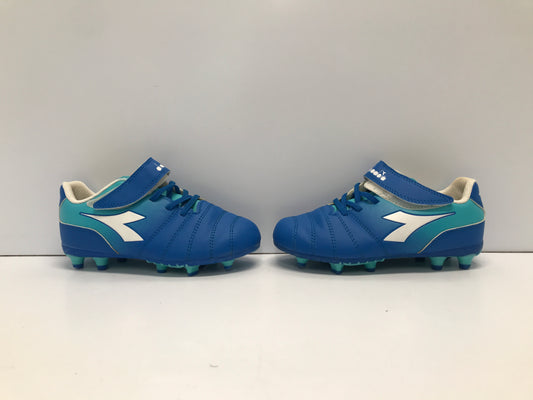 Soccer Shoes Cleats Child Size 13 Diadora Blue White