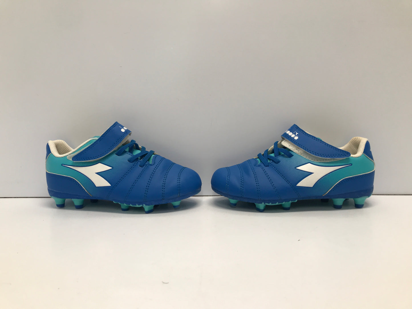Soccer Shoes Cleats Child Size 13 Diadora Blue White