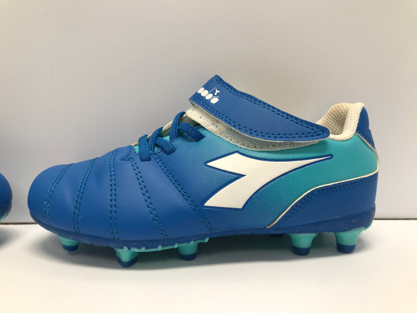 Soccer Shoes Cleats Child Size 13 Diadora Blue White