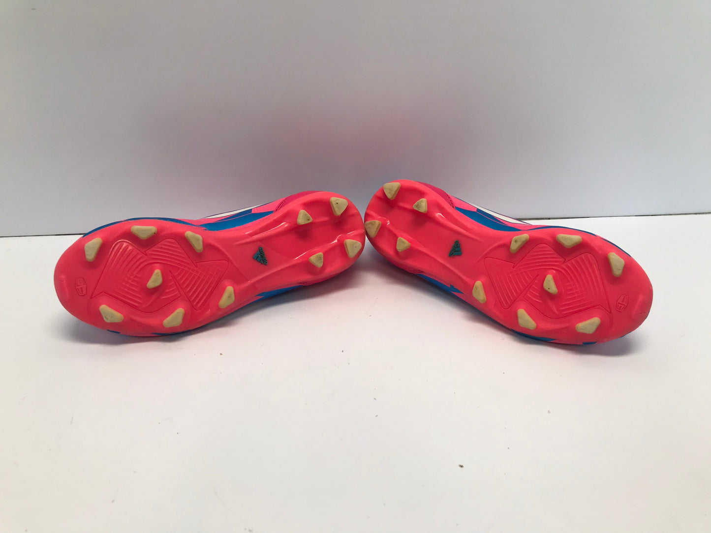Soccer Shoes Cleats Child Size 1 Adidas Pink Blue Excellent