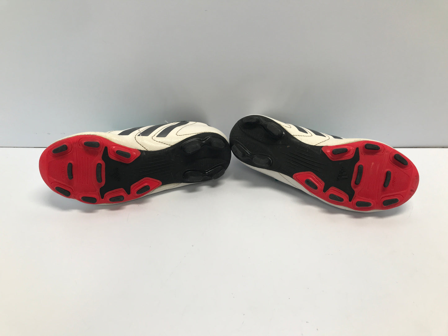 Soccer Shoes Cleats Child Size 1 Adidas White Black Teal Excellent