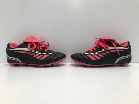 Soccer Shoes Cleats Child Size 1 Athlete Pink Black