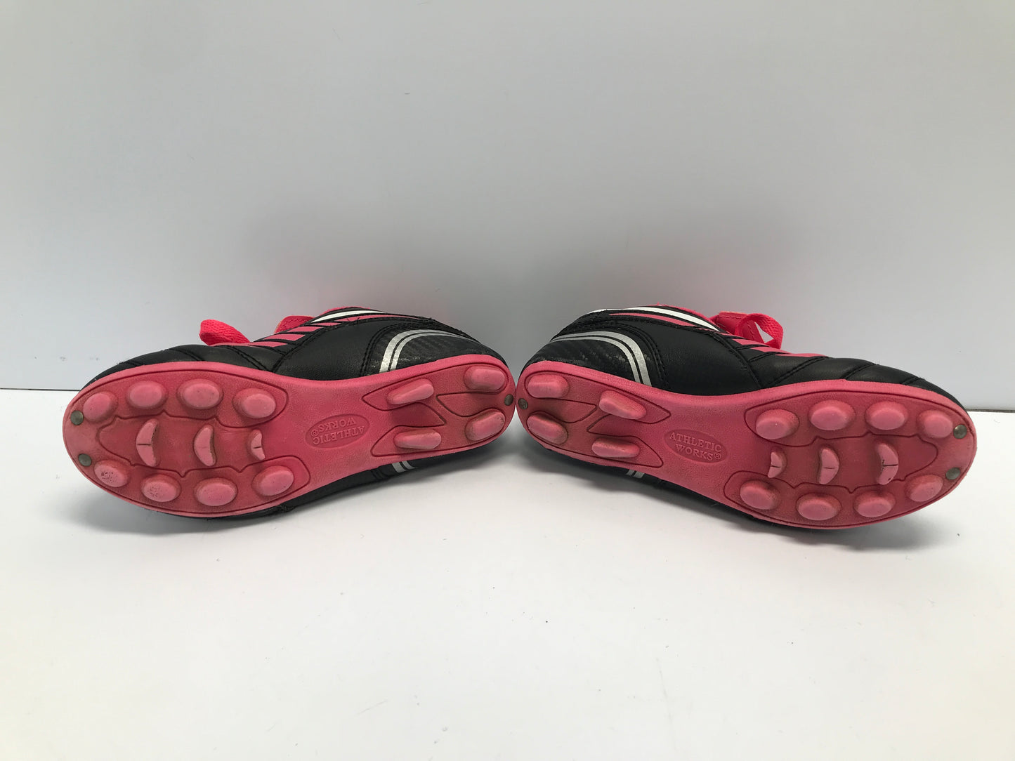 Soccer Shoes Cleats Child Size 1 Athlete Pink Black