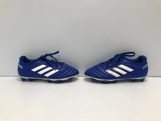 Soccer Shoes Cleats Child Size 1 Blue White  Excellent