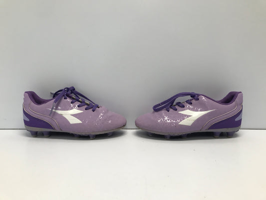Soccer Shoes Cleats Child Size 1 Diadora Purple