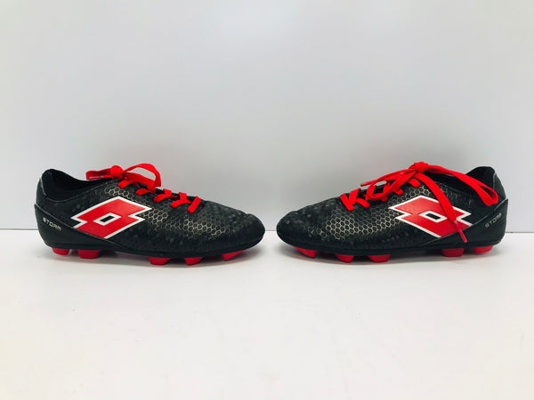 Soccer Shoes Cleats Child Size 1 Lotto Black Red