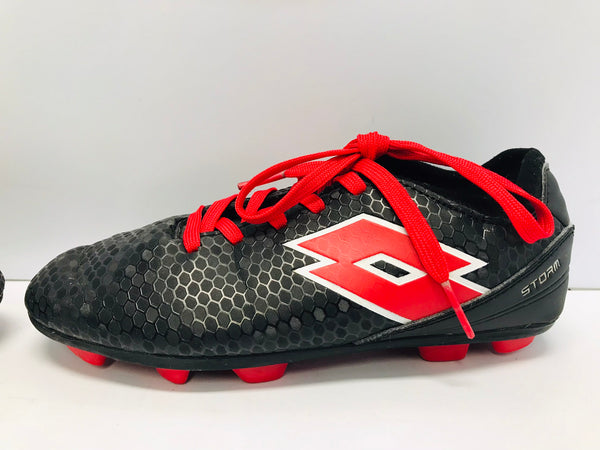 Soccer Shoes Cleats Child Size 1 Lotto Black Red