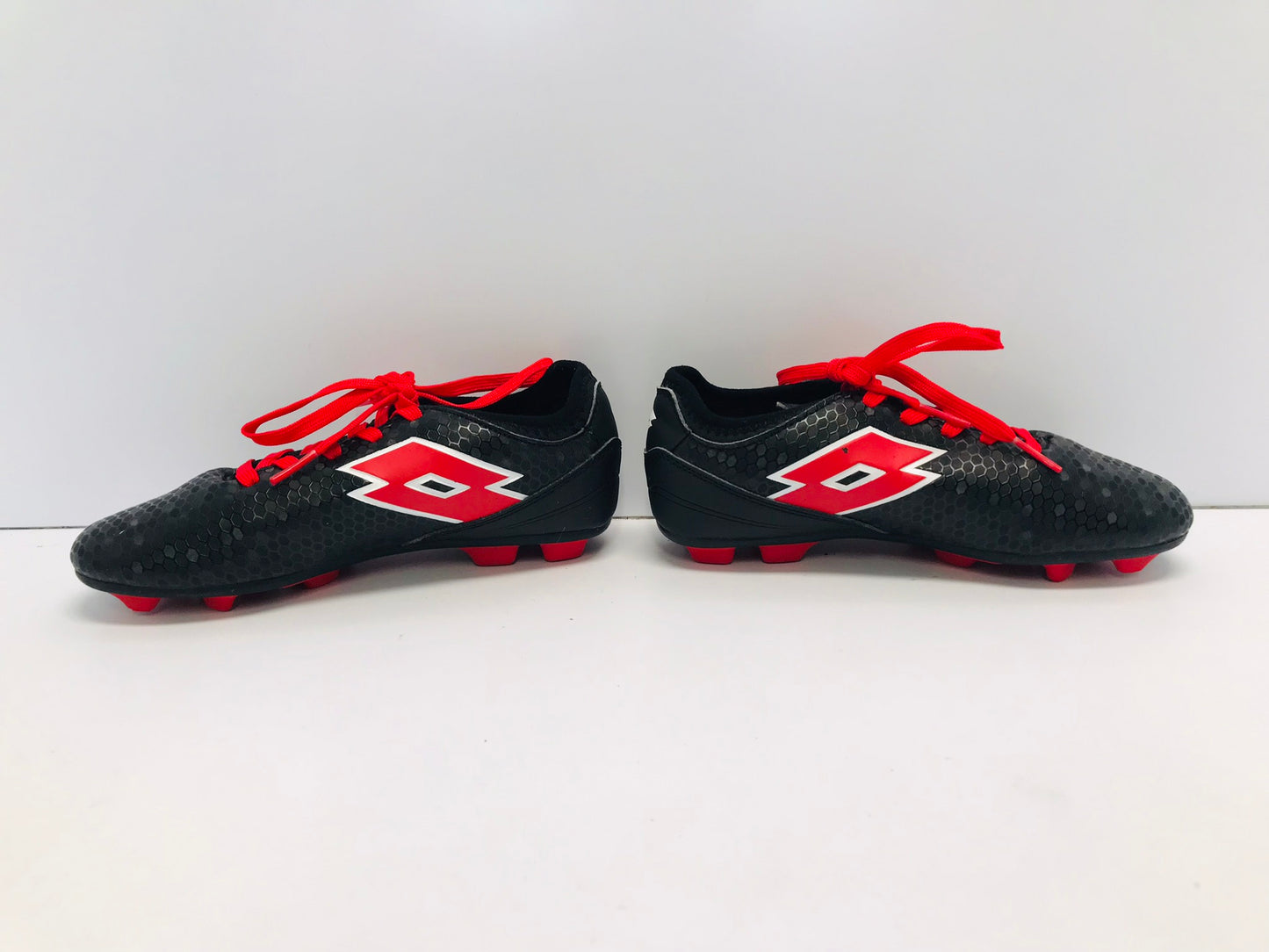 Soccer Shoes Cleats Child Size 1 Lotto Black Red Like New