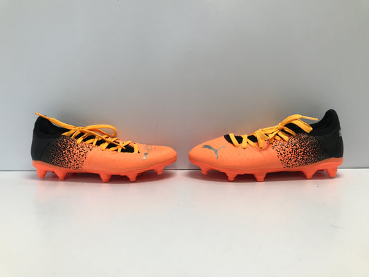 Soccer Shoes Cleats Child Size 1 Puma Future Tangerine Black Slipper Foot Like New