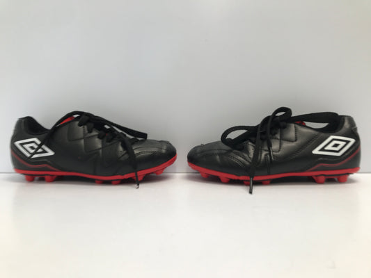 Soccer Shoes Cleats Child Size 1 Umbro Black Red Excellent