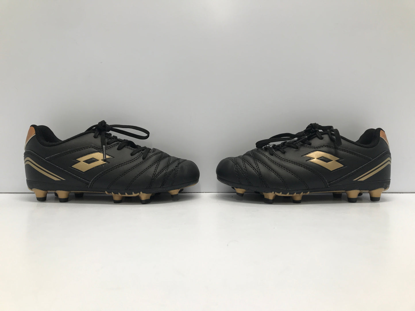 Soccer Shoes Cleats Child Size 2 Lotto Black Bronze Like New