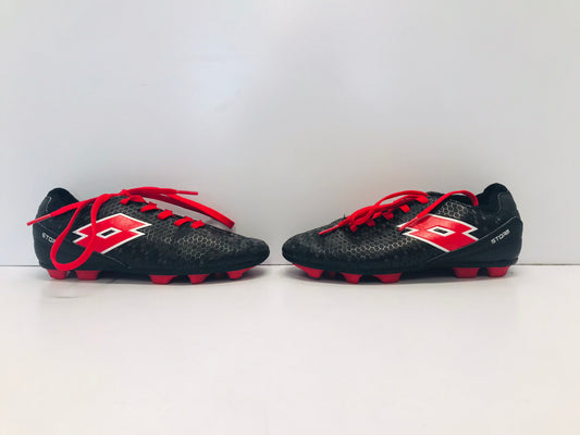 Soccer Shoes Cleats Child Size 2 Lotto Black and Red Like New