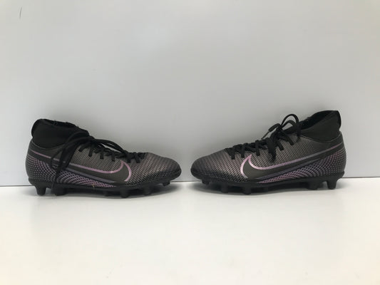 Soccer Shoes Cleats Child Size 2 Nike Mercurial Black Grey Slipper Foot Excellent