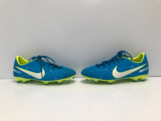 Soccer Shoes Cleats Child Size 2 Nike Neymar Mercurial Blue Lime Like New