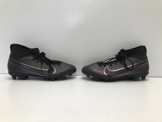Soccer Shoes Cleats Child Size 2 Nike Zoom Slipper Foots Black Grey Excellent