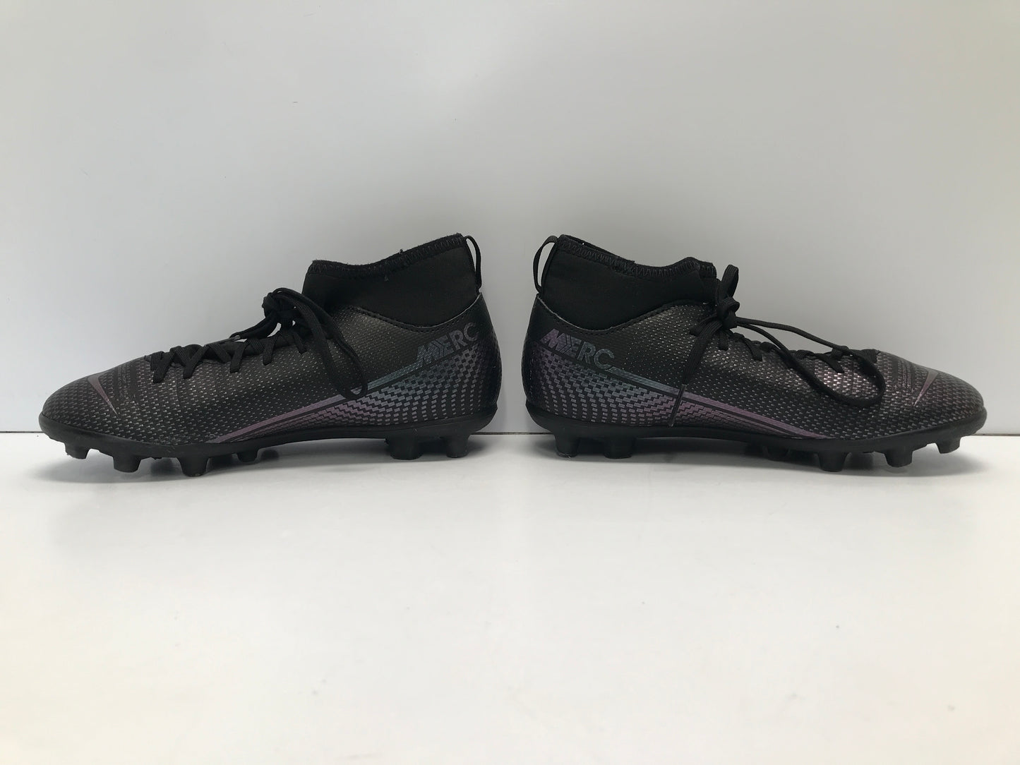 Soccer Shoes Cleats Child Size 2 Nike Zoom Slipper Foots Black Grey Excellent