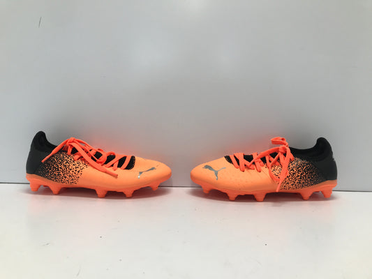 Soccer Shoes Cleats Child Size 2 Puma Future Tangerine Black Excellent