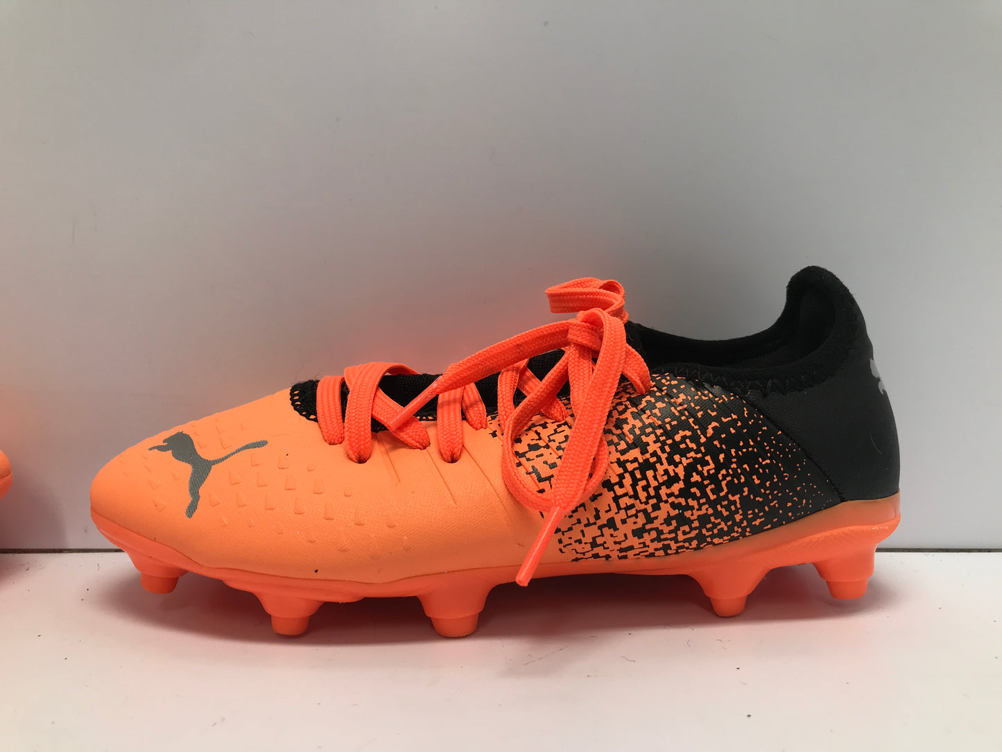 Soccer Shoes Cleats Child Size 2 Puma Future Tangerine Black Excellent