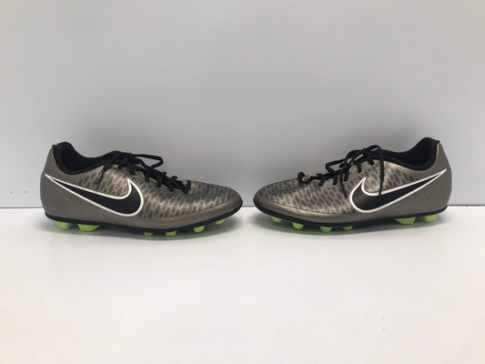 Soccer Shoes Cleats Child Size 3.5 Nike Mainta Black Gold Lime