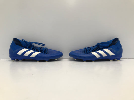 Soccer Shoes Cleats Child Size 3 Adidas Nemesis Blue White Slipper Foot