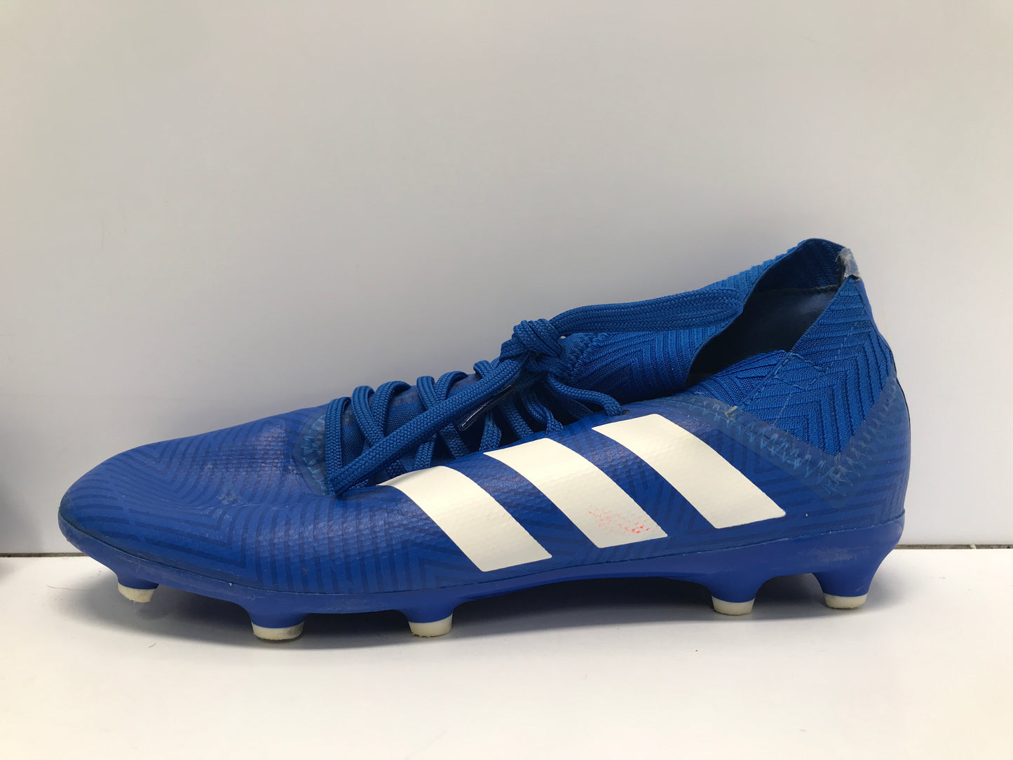 Soccer Shoes Cleats Child Size 3 Adidas Nemesis Blue White Slipper Foot