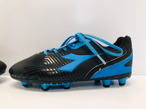 Soccer Shoes Cleats Child Size 3 Black Blue New Demo Model