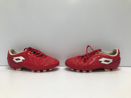 Soccer Shoes Cleats Child Size 3 Lotto Red White Excellent