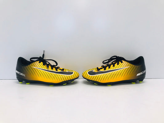 Soccer Shoes Cleats Child Size 3 Nike Mercurial Black Lime Excellent